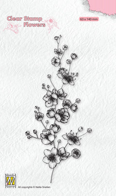 Clear Stamps Flowers Blooming Branch Blossom-1