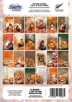 3Quarter Designs Falling Leaves - Tarjetas Tuck N Play-2