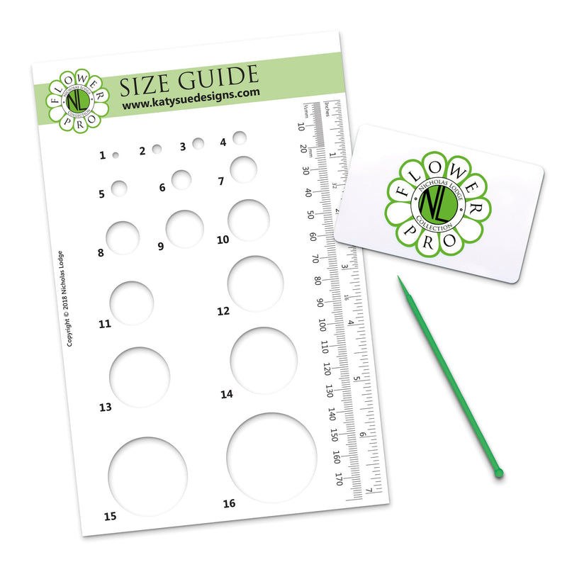 Flower Pro Plastic Size Guide, Companion Tool and Flexi Scraper-1