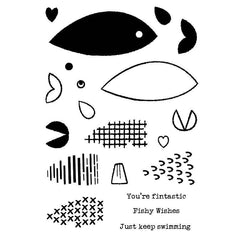 Woodware Clear Singles Build A Fish 6 in x 8 in Stamp-4