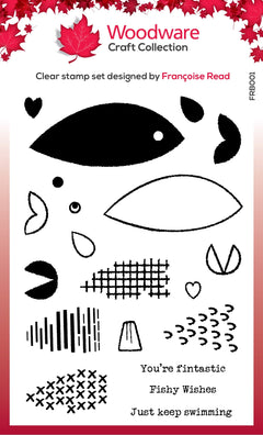 Woodware Clear Singles Build A Fish 6 in x 8 in Stamp-1