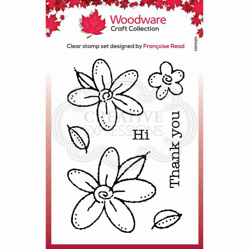 Woodware Clear Singles Daisies 3.8 in x 2.6 in Stamp-1