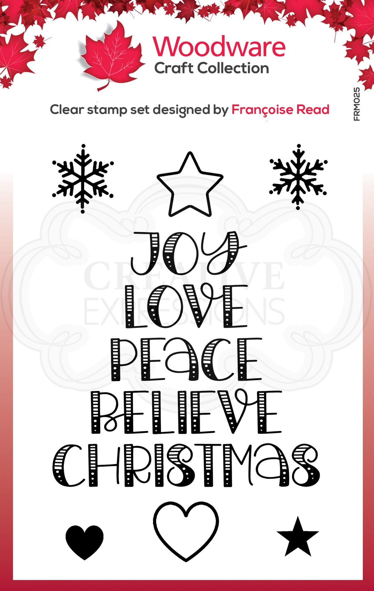 Woodware Clear Singles Word Tree 3.8 in x 2.6 in Stamp-1