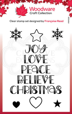 Woodware Clear Singles Word Tree 3.8 in x 2.6 in Stamp-1