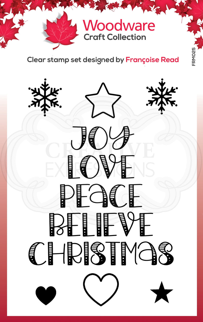 Woodware Clear Singles Word Tree 3.8 in x 2.6 in Stamp-1
