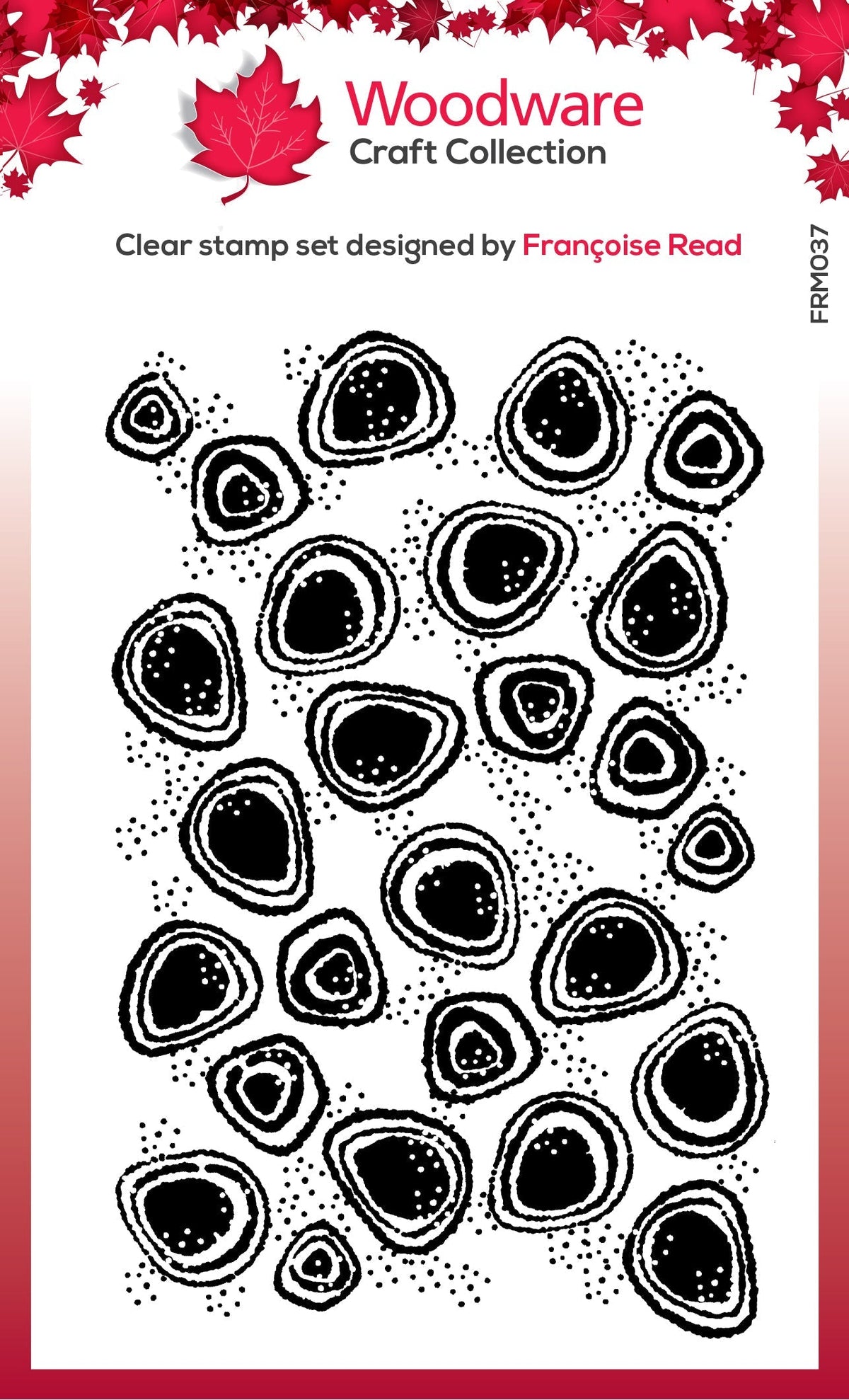 Woodware Clear Singles Spot Background 3.8 in x 2.6 in Stamp-1