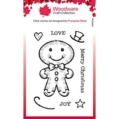 Woodware Clear Singles Gingerbread Man 3 in x 4 in Stamp-1