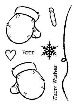 Woodware Clear Singles Gloves 3 in x 4 in Stamp-3