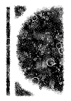 Woodware Clear Singles Semi Circle Texture 3 in x 4 in Stamp-5