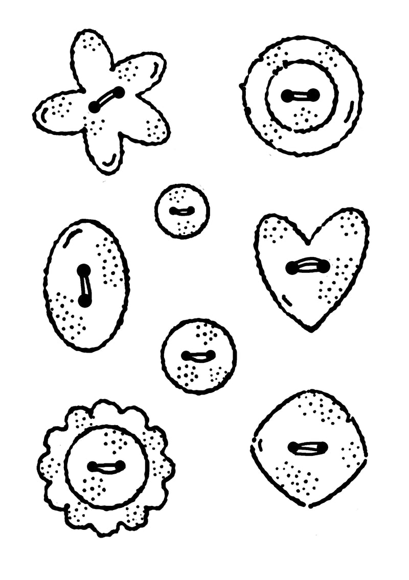 Woodware Clear Singles Buttons 3 in x 4 in Stamp-3