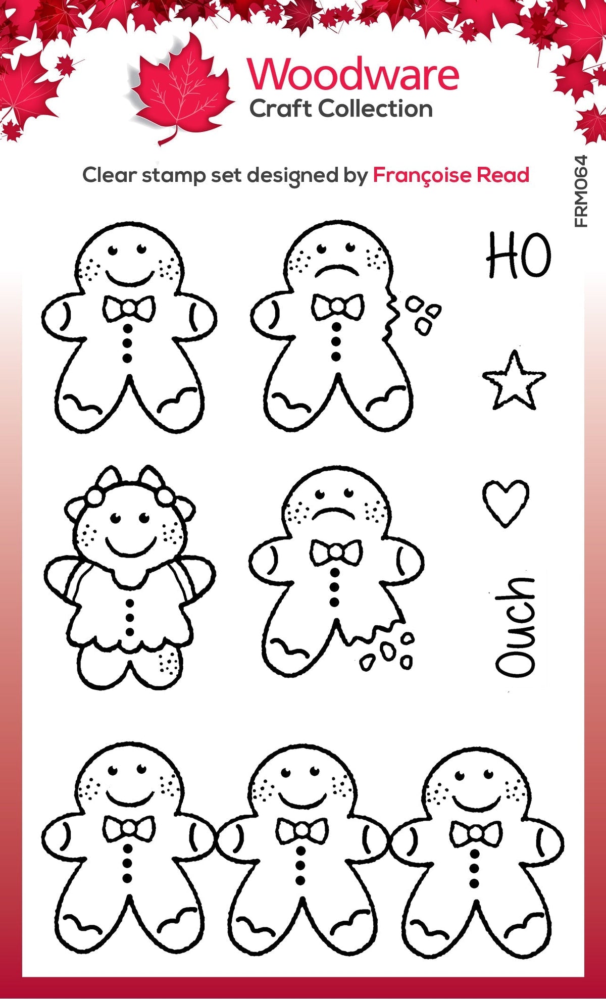Woodware Clear Singles Tiny Gingerbread Man 3 in x 4 in Stamp-1