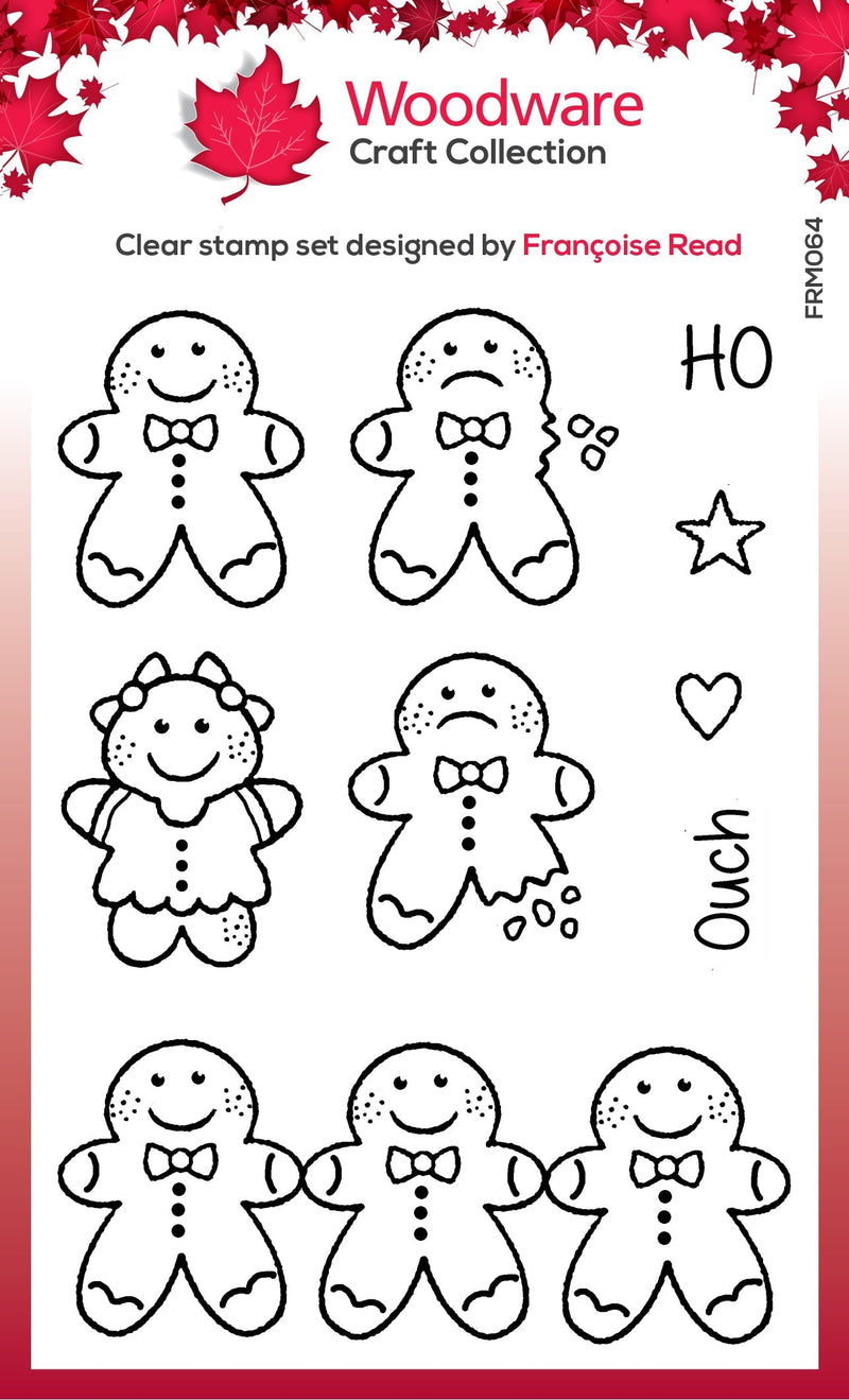 Woodware Clear Singles Tiny Gingerbread Man 3 in x 4 in Stamp-1
