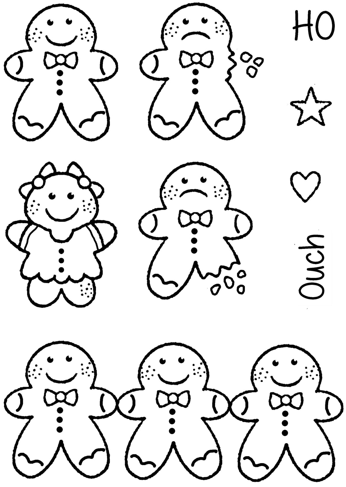 Woodware Clear Singles Tiny Gingerbread Man 3 in x 4 in Stamp-5