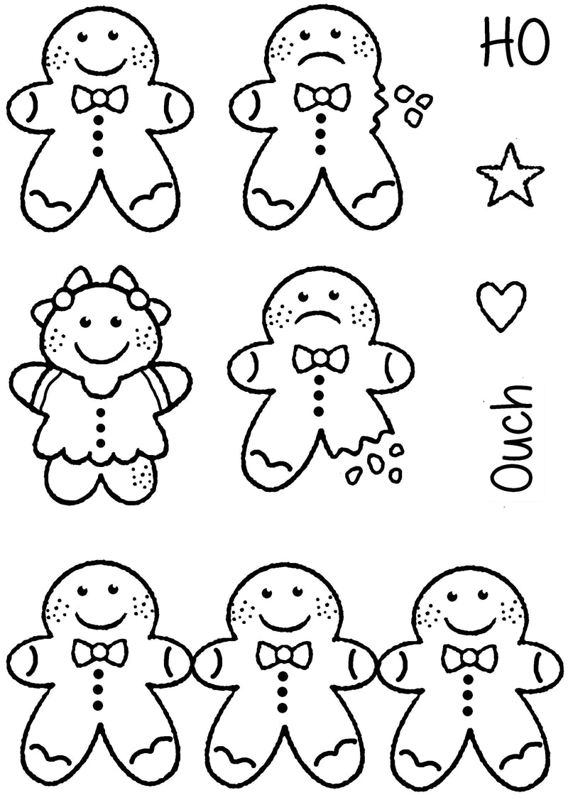 Woodware Clear Singles Tiny Gingerbread Man 3 in x 4 in Stamp-5