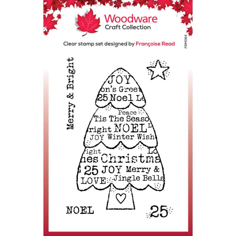 Woodware Clear Singles Tree Wishes 3 in x 4 in stamp Set-1