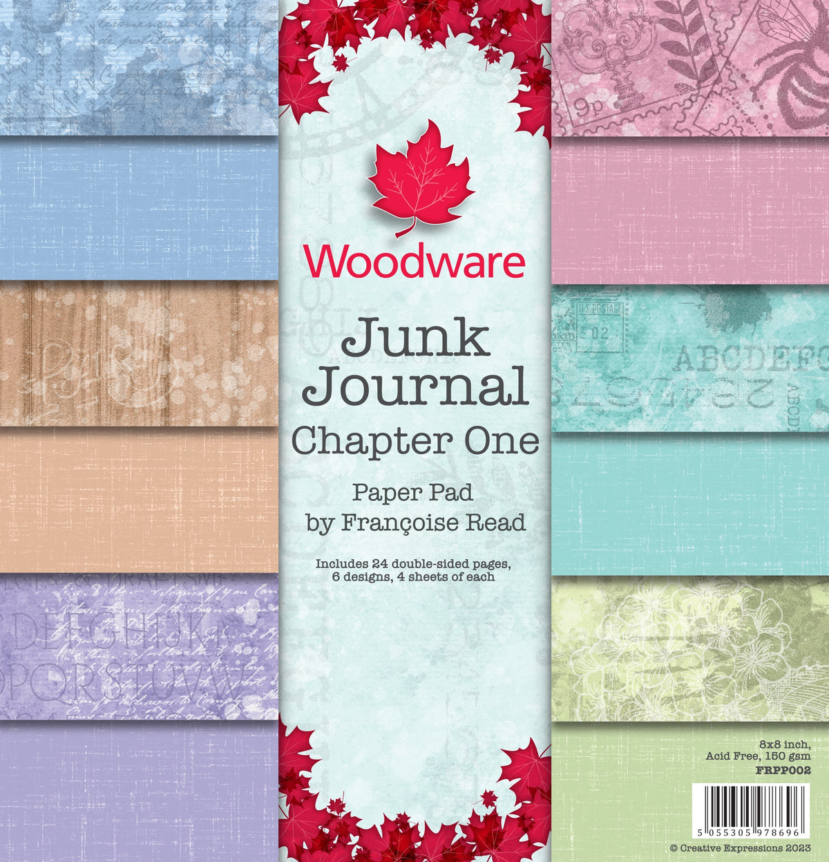 Woodware Francoise Read Junk Journal Chapter One 8in x 8in Paper Pad-1