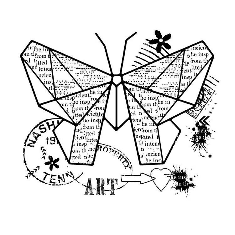 Woodware Clear Singles Paper Butterfly-1