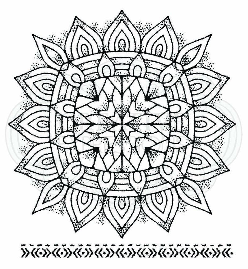 Woodware Clear Singles Mandala Two 4 in x 4 in stamp-1