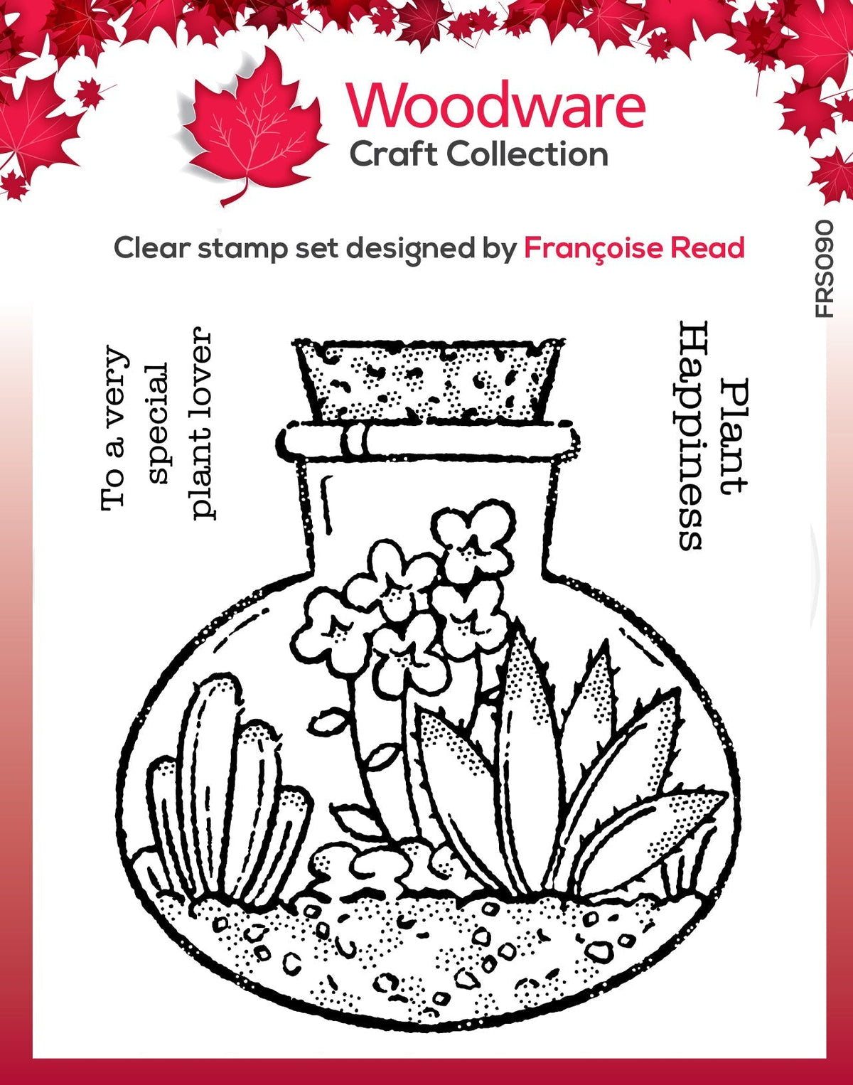 Woodware Clear Singles Terrarium 4 in x 4 in Stamp-1