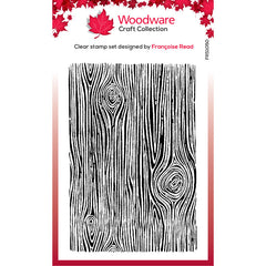 Set de sellos Woodware Clear Singles Woodgrain de 4 pulg. x 6 pulg.-1