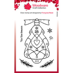 Woodware Clear Singles Glass Tree 4 in x 6 in Stamp Set-1