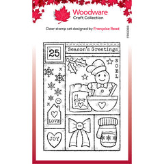 Woodware Clear Singles Winter Sampler 4 in x 6 in Stamp Set-1