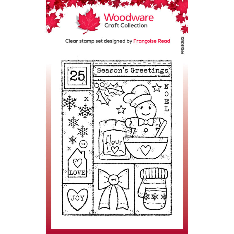Woodware Clear Singles Winter Sampler 4 in x 6 in Stamp Set-1