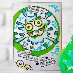 Woodware Clear Singles Blot Monster 4 in x 6 in Stamp Set-2
