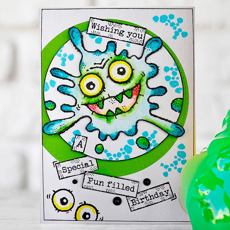 Woodware Clear Singles Blot Monster 4 in x 6 in Stamp Set-2