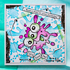 Woodware Clear Singles Blot Monster 4 in x 6 in Stamp Set-3