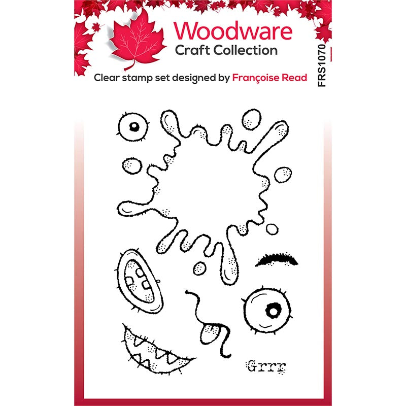 Woodware Clear Singles Blot Monster 4 in x 6 in Stamp Set-1