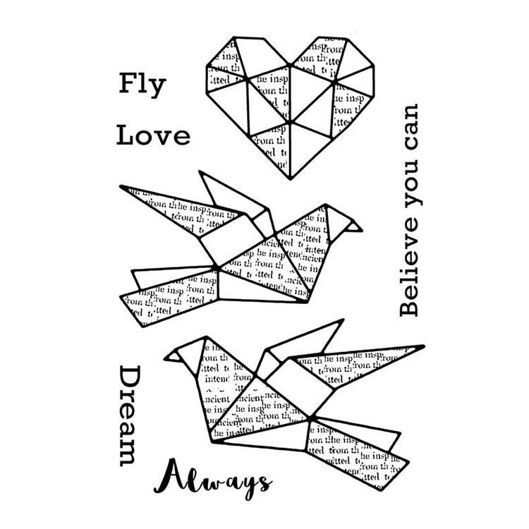 Woodware Clear Singles Paper Birds-1