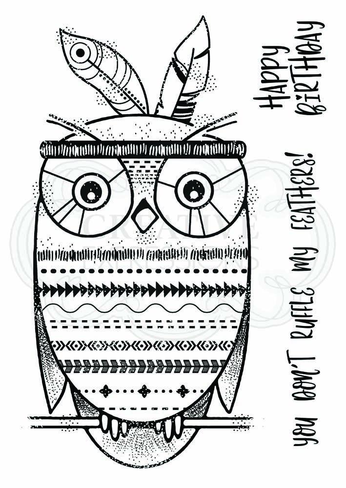 Woodware Clear Singles Bo-Hoot! 4 in x 6 in Stamp-1