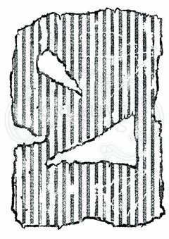 Woodware Clear Singles Torn Cardboard 4 in x 6 in Stamp-1