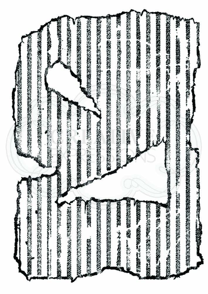 Woodware Clear Singles Torn Cardboard 4 in x 6 in Stamp-1