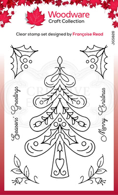 Nordic Tree 4 in x 6 in Stamp-1