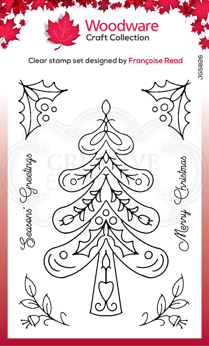 Nordic Tree 4 in x 6 in Stamp-1
