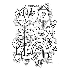 Woodware Clear Singles Dream Garden 4 in x 6 in Stamp-4