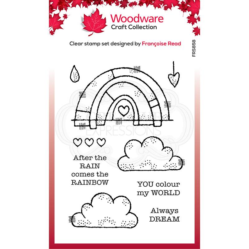 Woodware Clear Singles Rainbow World 4 in x 6 in Stamp-1