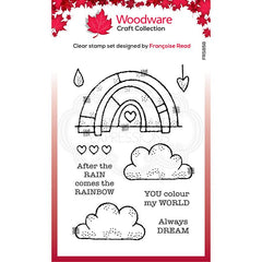 Woodware Clear Singles Rainbow World 4 in x 6 in Stamp-1
