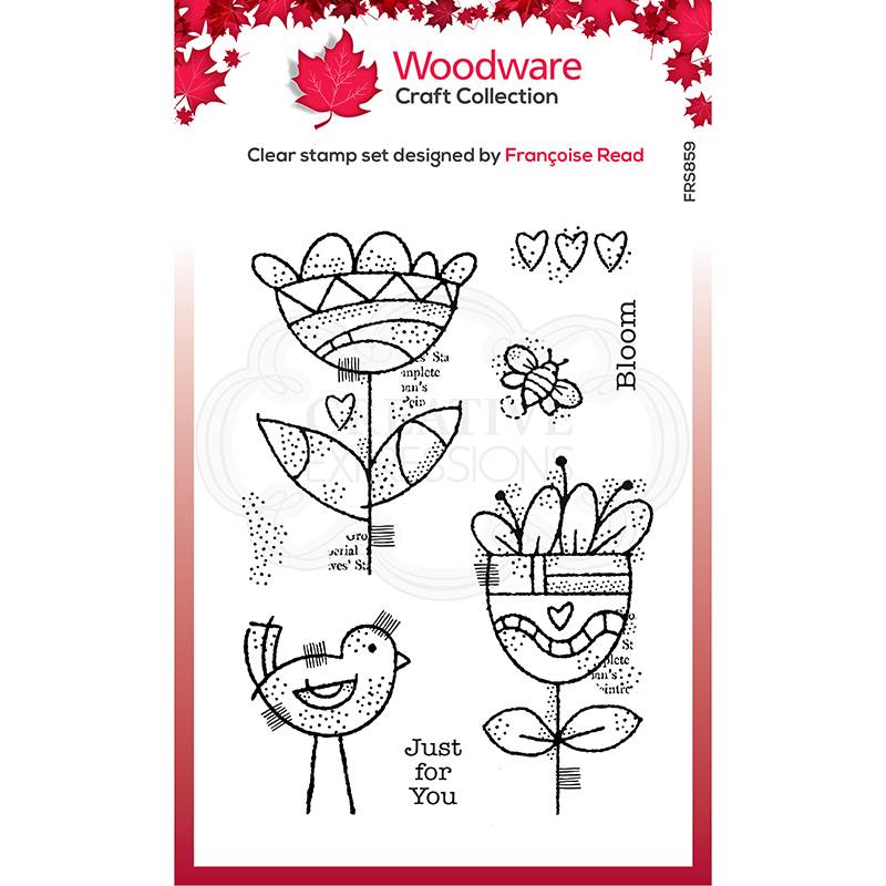 Woodware Clear Singles Blooming 4 in x 6 in Stamp-1