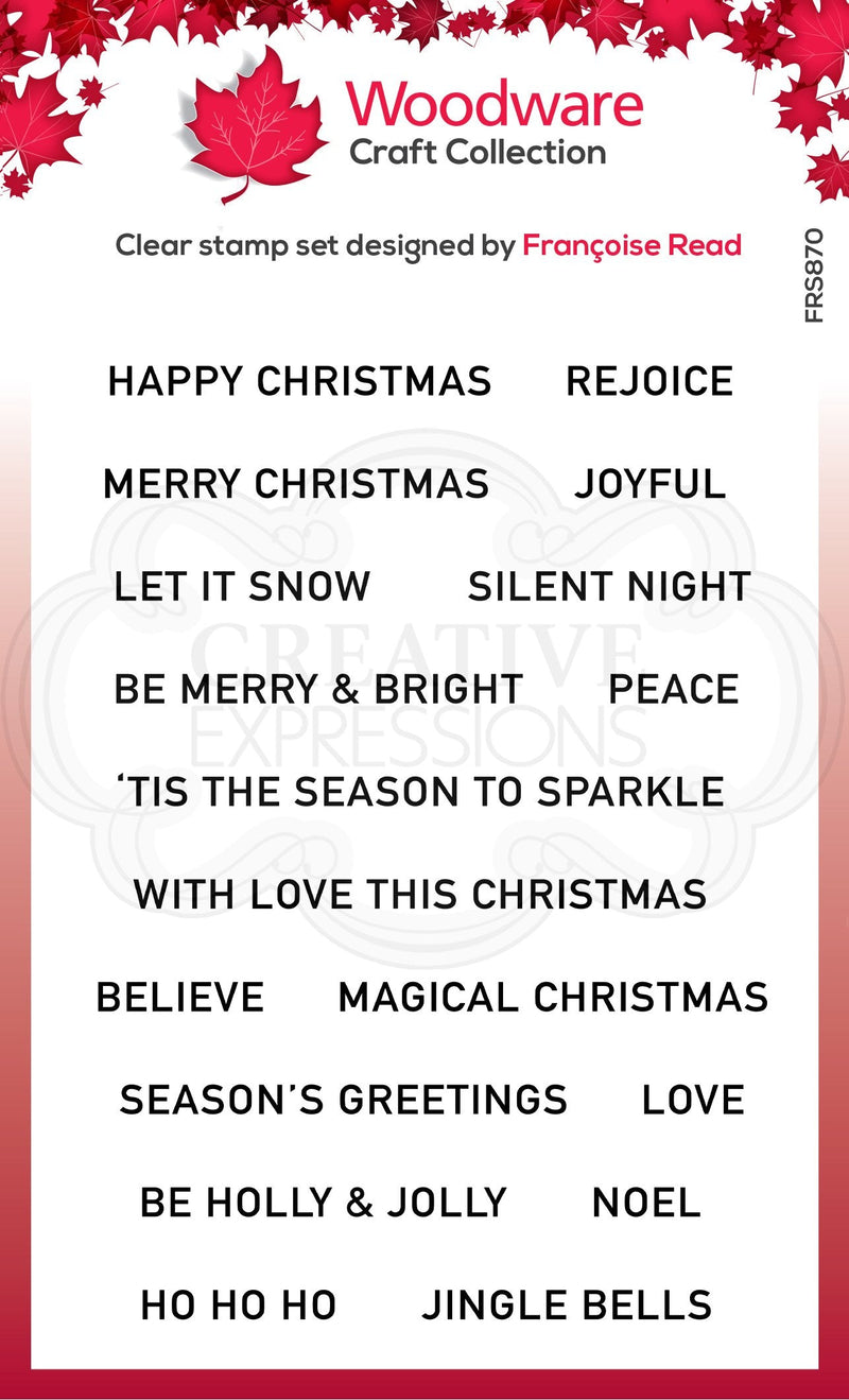 Woodware Clear Singles Christmas Strips 4 in x 6 in Stamp-1