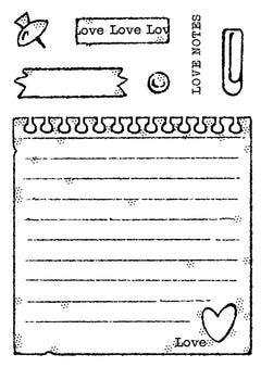 Woodware Clear Singles Love Notes 4 in x 6 in Stamp-3