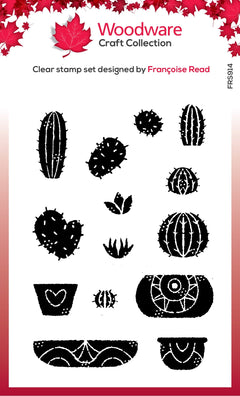 Woodware Clear Singles Build A Cactus 4 in x 6 in Stamp-1