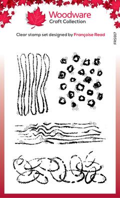 Woodware Clear Singles Texture Patches 4 in x 6 in Stamp-1