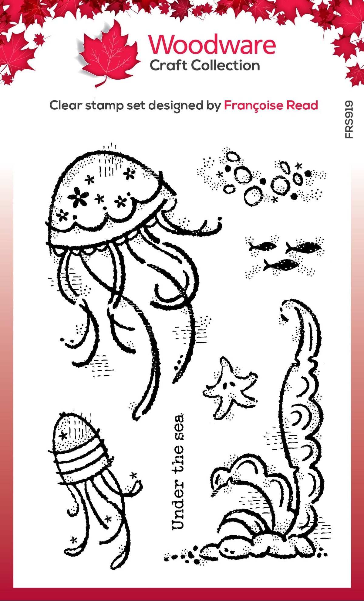 Woodware Clear Singles Under The Sea 4 in x 6 in Stamp-1