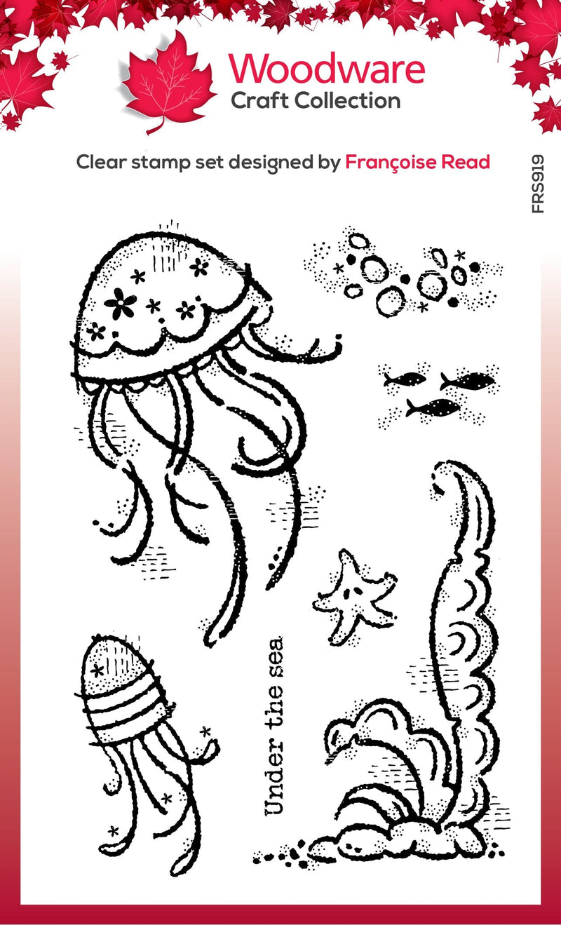 Woodware Clear Singles Under The Sea 4 in x 6 in Stamp-1