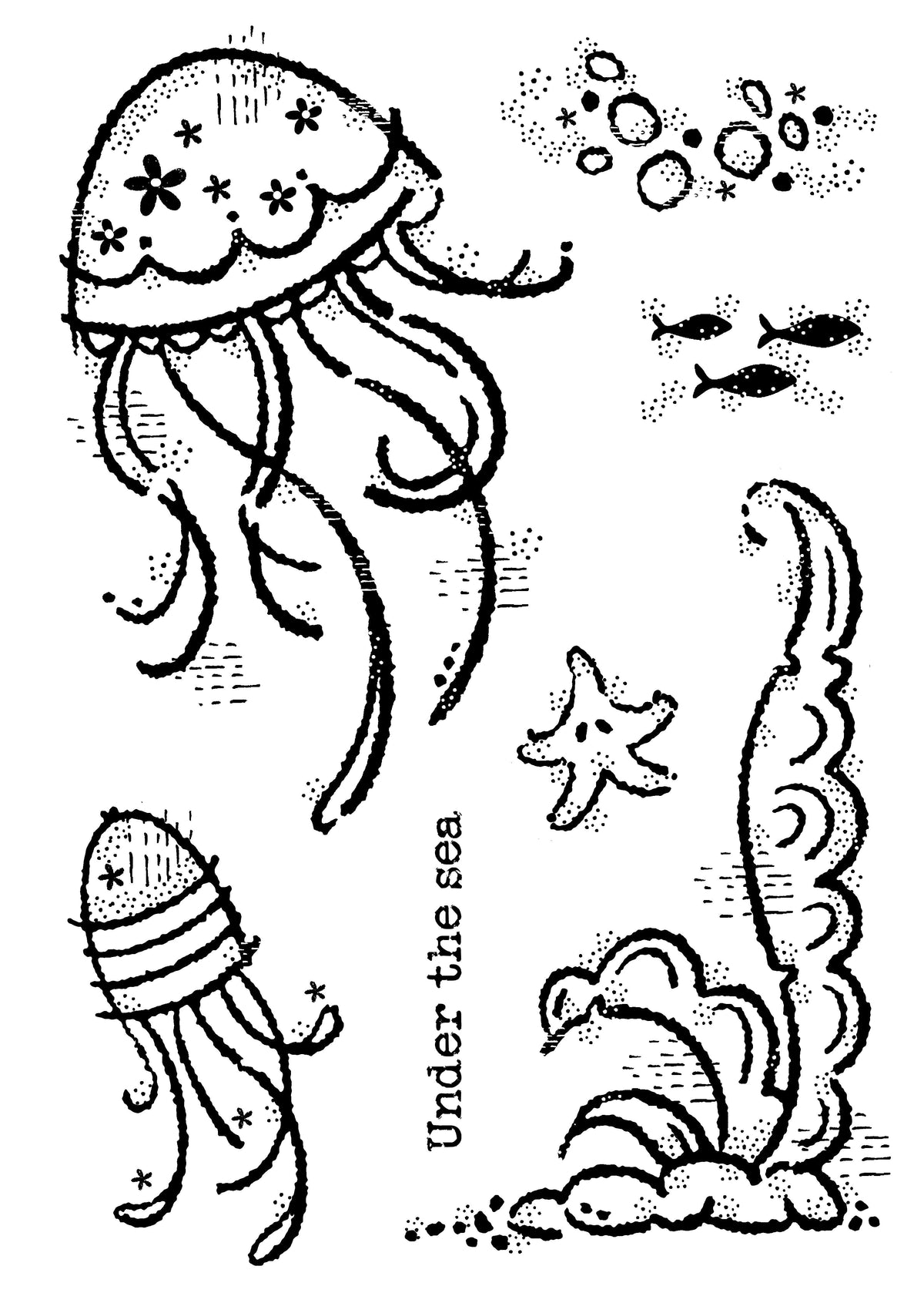 Woodware Clear Singles Under The Sea 4 in x 6 in Stamp-7
