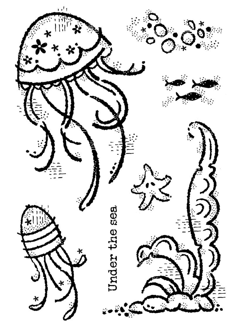 Woodware Clear Singles Under The Sea 4 in x 6 in Stamp-7