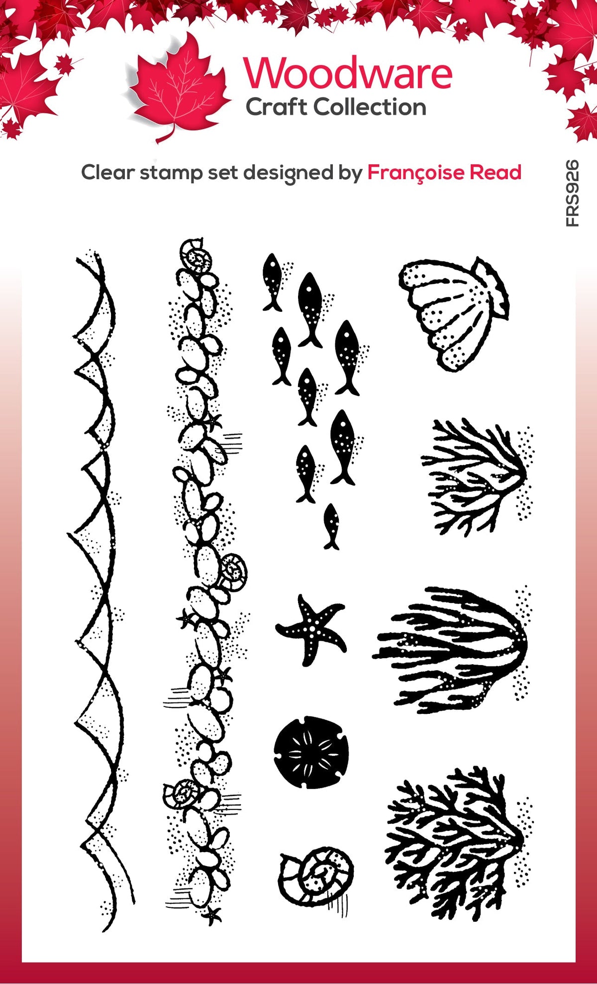 Woodware Clear Singles Sea Elements 4 in x 6 in Stamp-1